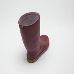 Burgundy : Miranda Women's Rain Boots - Top View