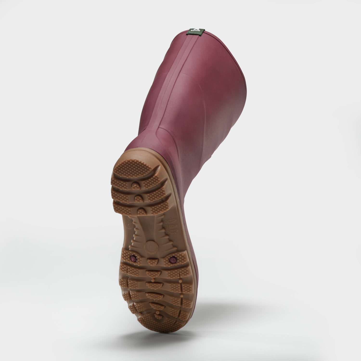 Burgundy : Miranda Women's Rain Boots - Outsole View
