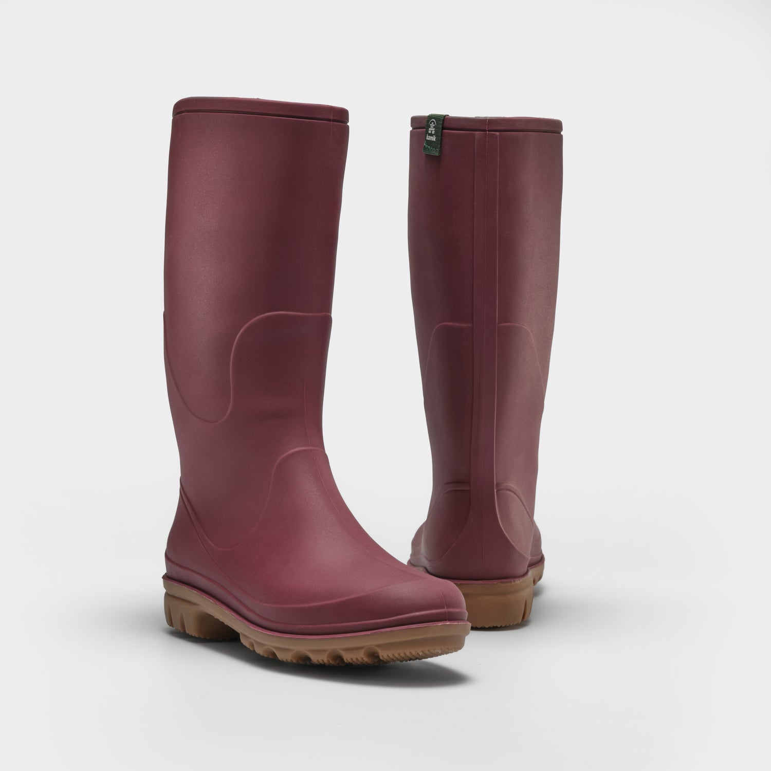 Burgundy : Miranda Women's Rain Boots - Pair View
