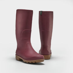 Burgundy : Miranda Women's Rain Boots - Pair View