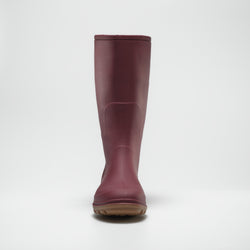 Burgundy : Miranda Women's Rain Boots - Front View