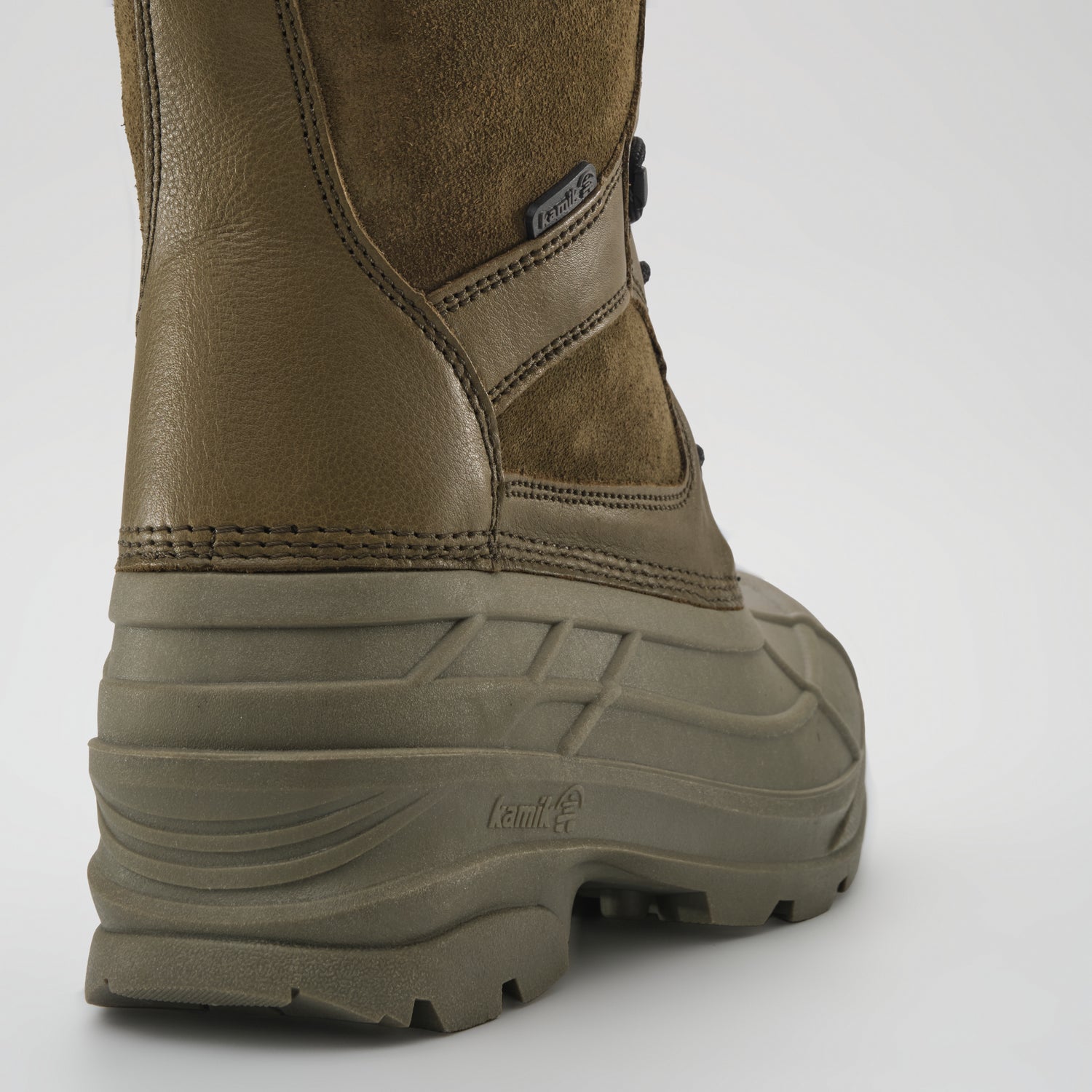 Dark Olive : Nation Plus Men's Winter Boots - Three-Quarter Back View
