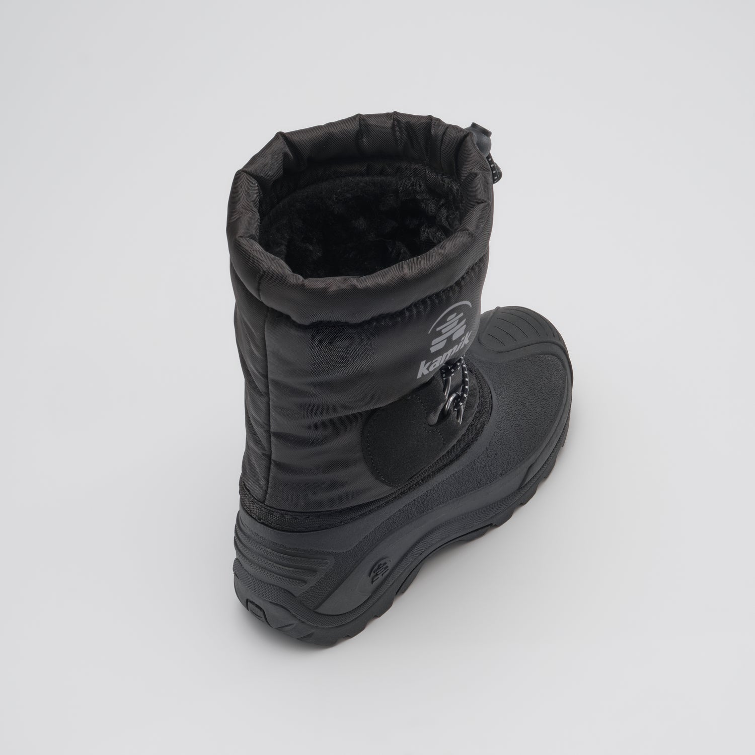 Black : Northpole Kids Winter Boots - Three-Quarter Back View