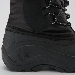Black : Northpole Kids Winter Boots - Close-up Side View