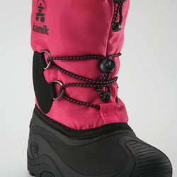 Magenta : Northpole Kids Winter Boots - Laces View