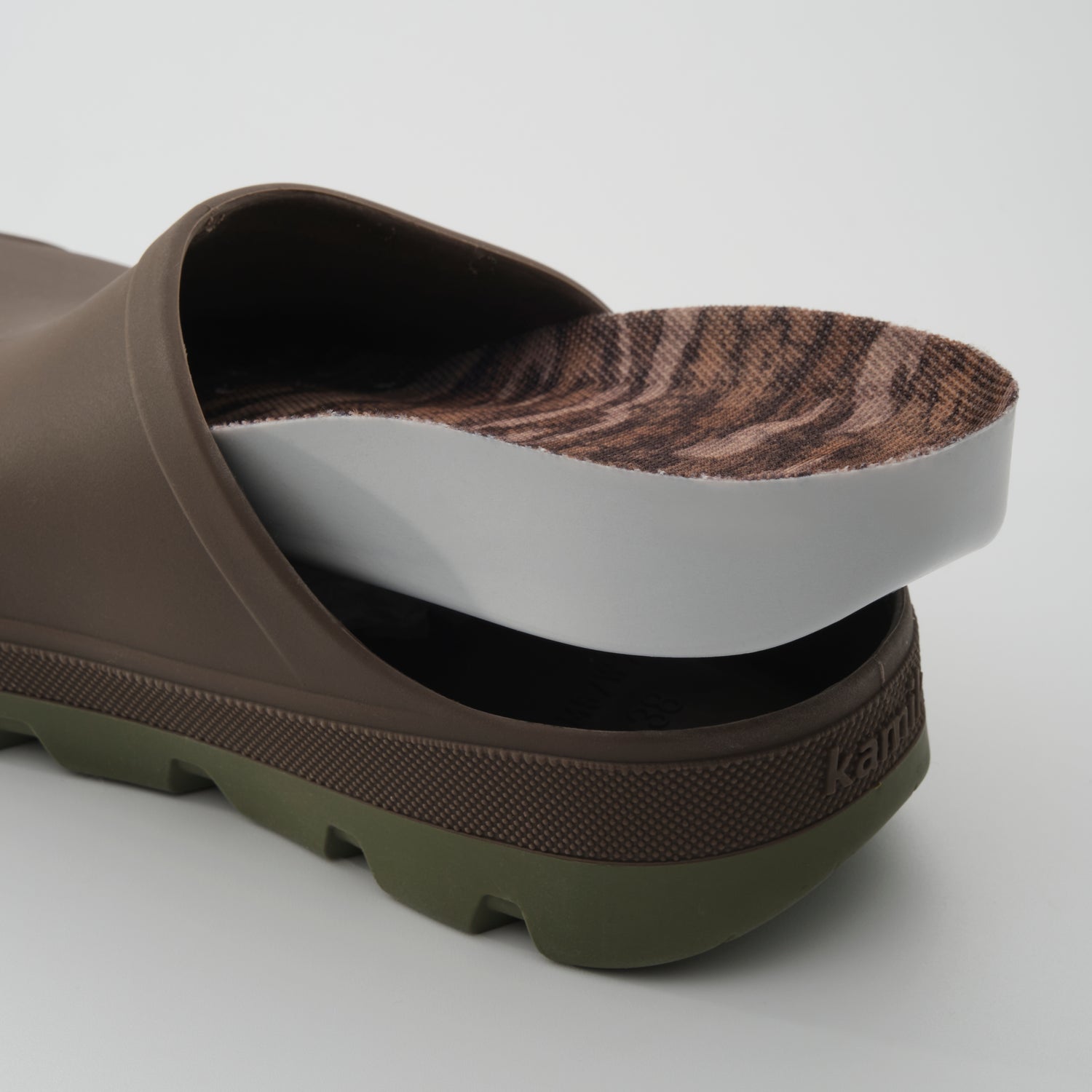 Brown : Nova Unisex Comfort Clogs - Insole View