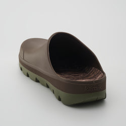 Brown : Nova Unisex Comfort Clogs - Three-Quarter Back View