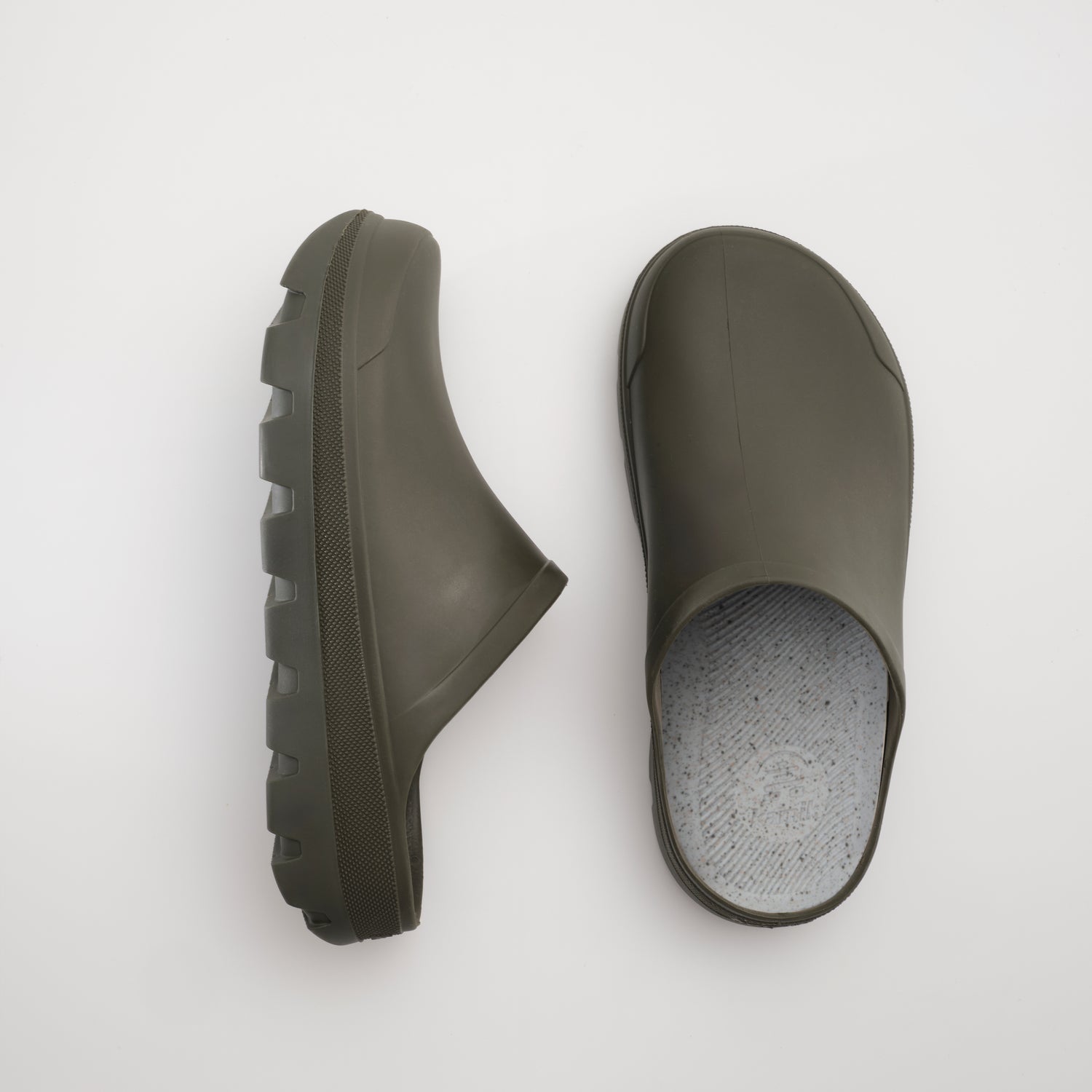 Dark Olive : Nova Unisex Waterproof Clogs - Pair View