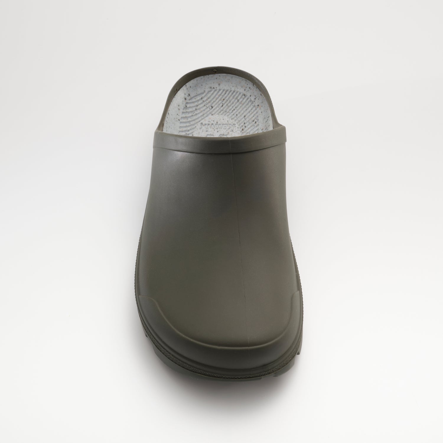 Dark Olive : Nova Unisex Waterproof Clogs - Front View