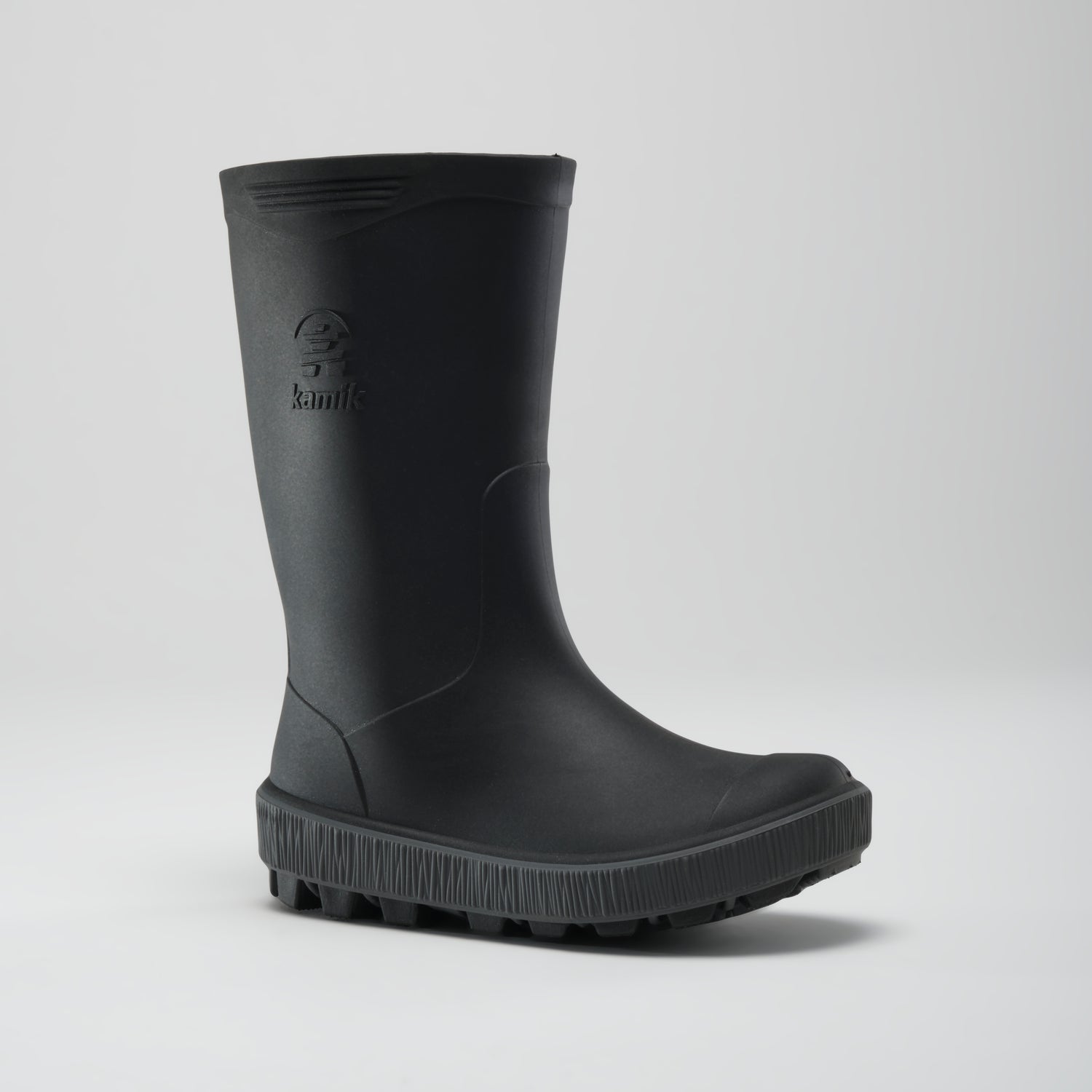 Black-Charcoal : Riptide Kids' Rain Boots - Main View