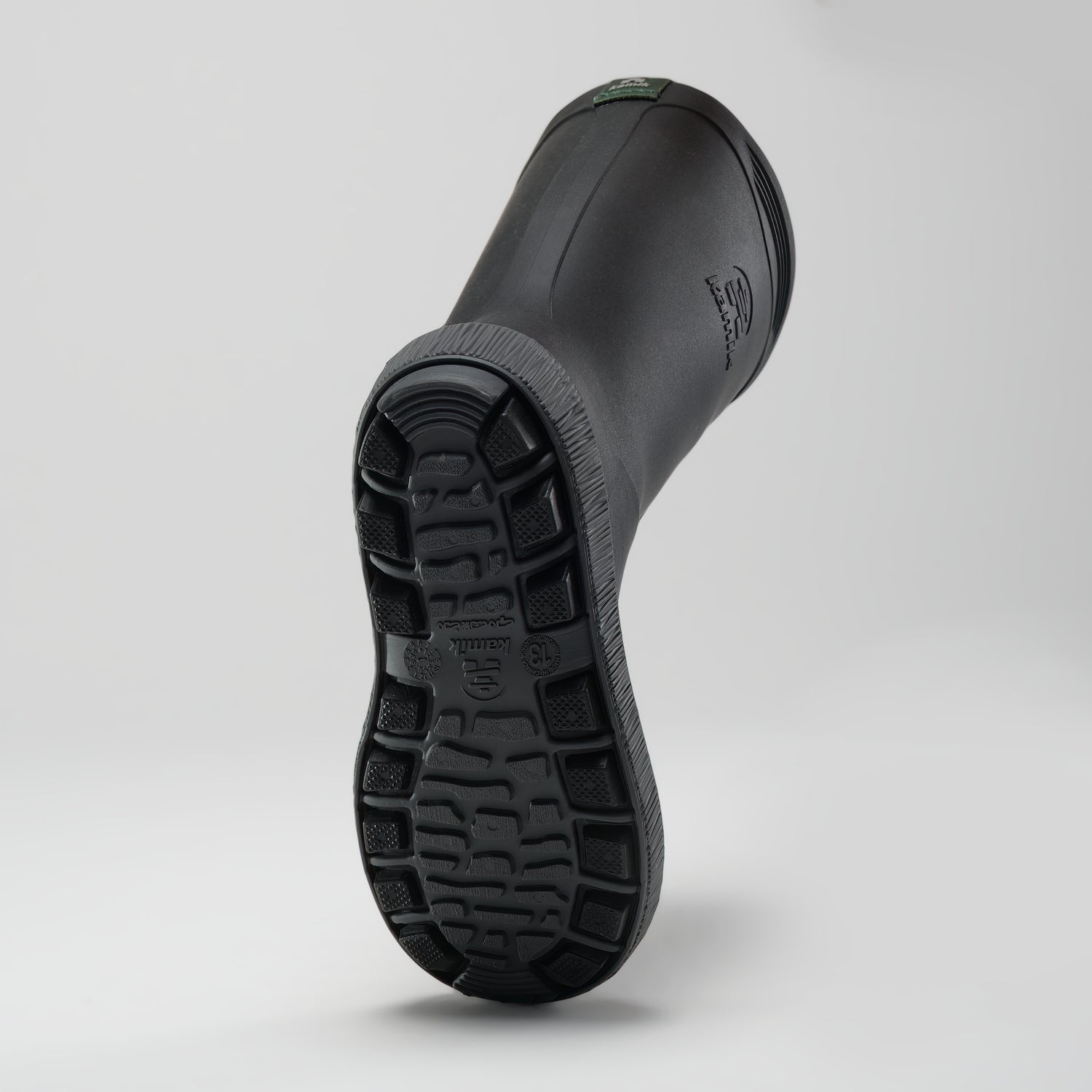 Black-Charcoal : Riptide Kids' Rain Boots - Outsole View