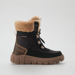 Black-Brown : Seeker F Kids Winter Boots - Side View