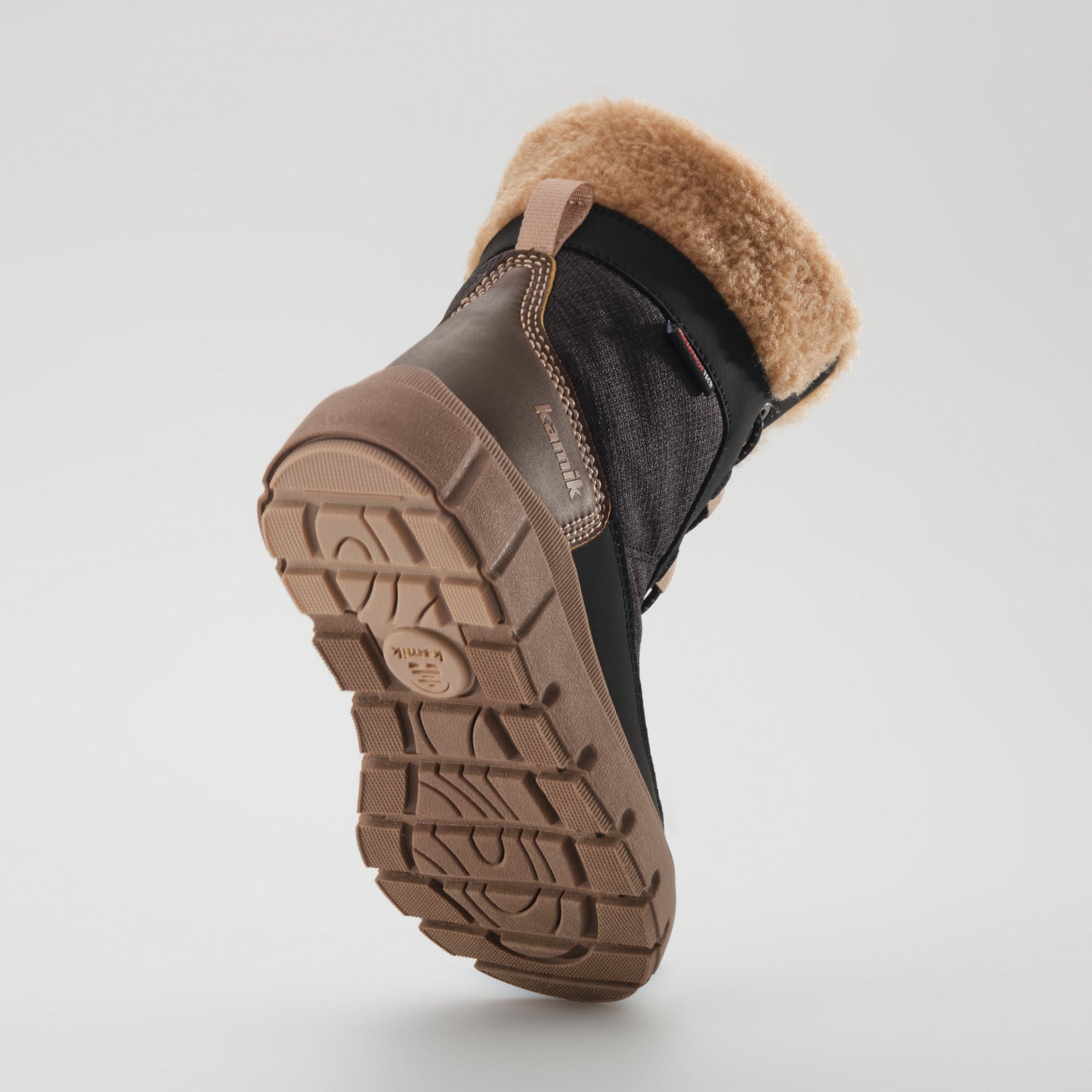 Black-Brown : Seeker F Kids Winter Boots - Outsole View