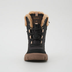 Black-Brown : Seeker F Kids Winter Boots - Front View