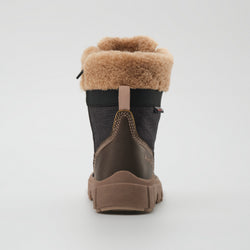 Black-Brown : Seeker F Kids Winter Boots - Back View