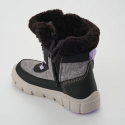 Charcoal : Seeker F Kids Winter Boots - Zipper View