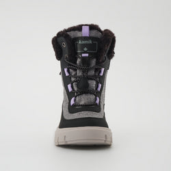 Charcoal : Seeker F Kids Winter Boots - Front View