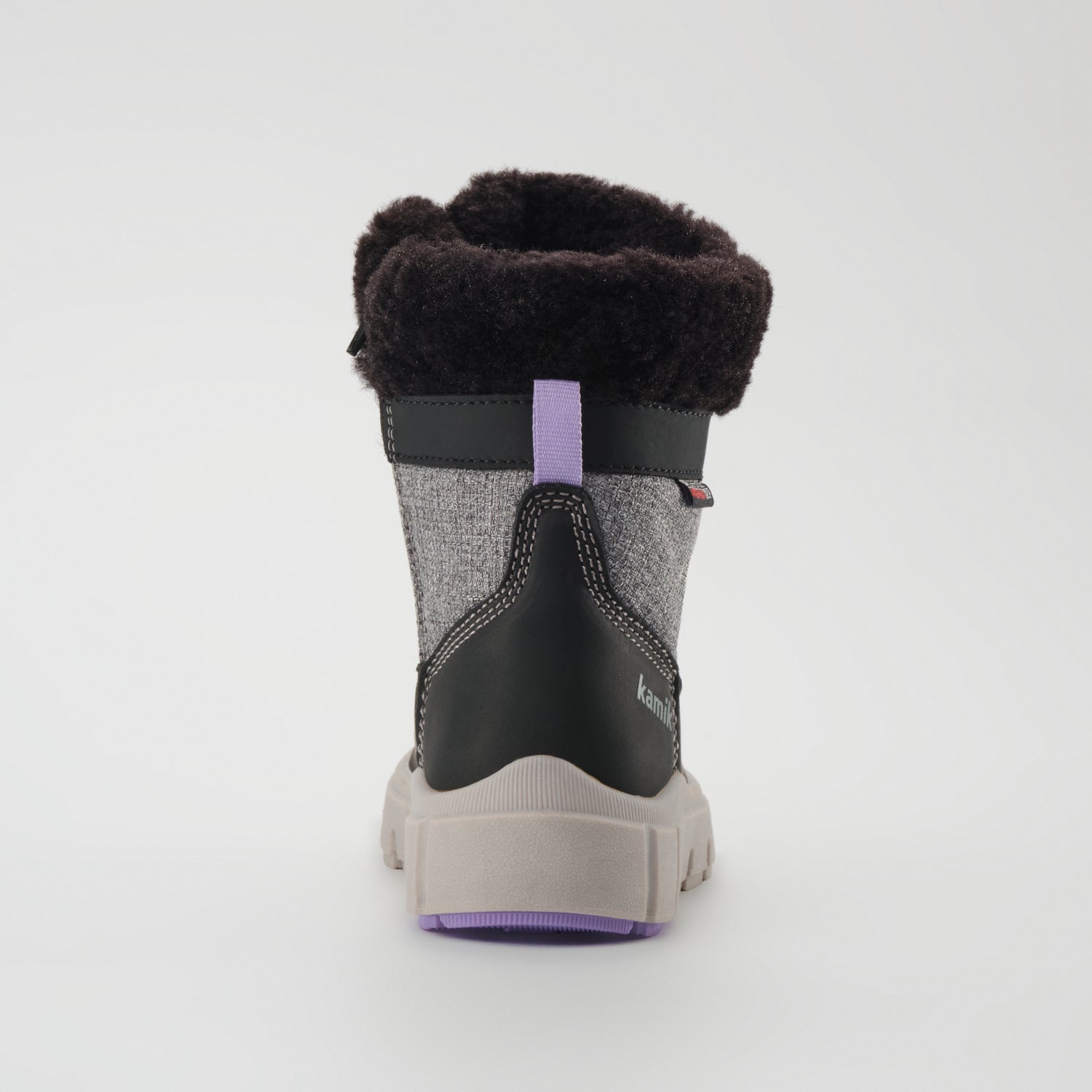 Charcoal : Seeker F Kids Winter Boots - Back View