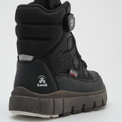 Black : Seeker Kids Winter Boots - Three-Quarter Back View