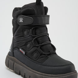 Black : Seeker Kids Winter Boots - Laces View