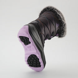 Charcoal-Purple : Snowangel Kids Winter Boots - Outsole View