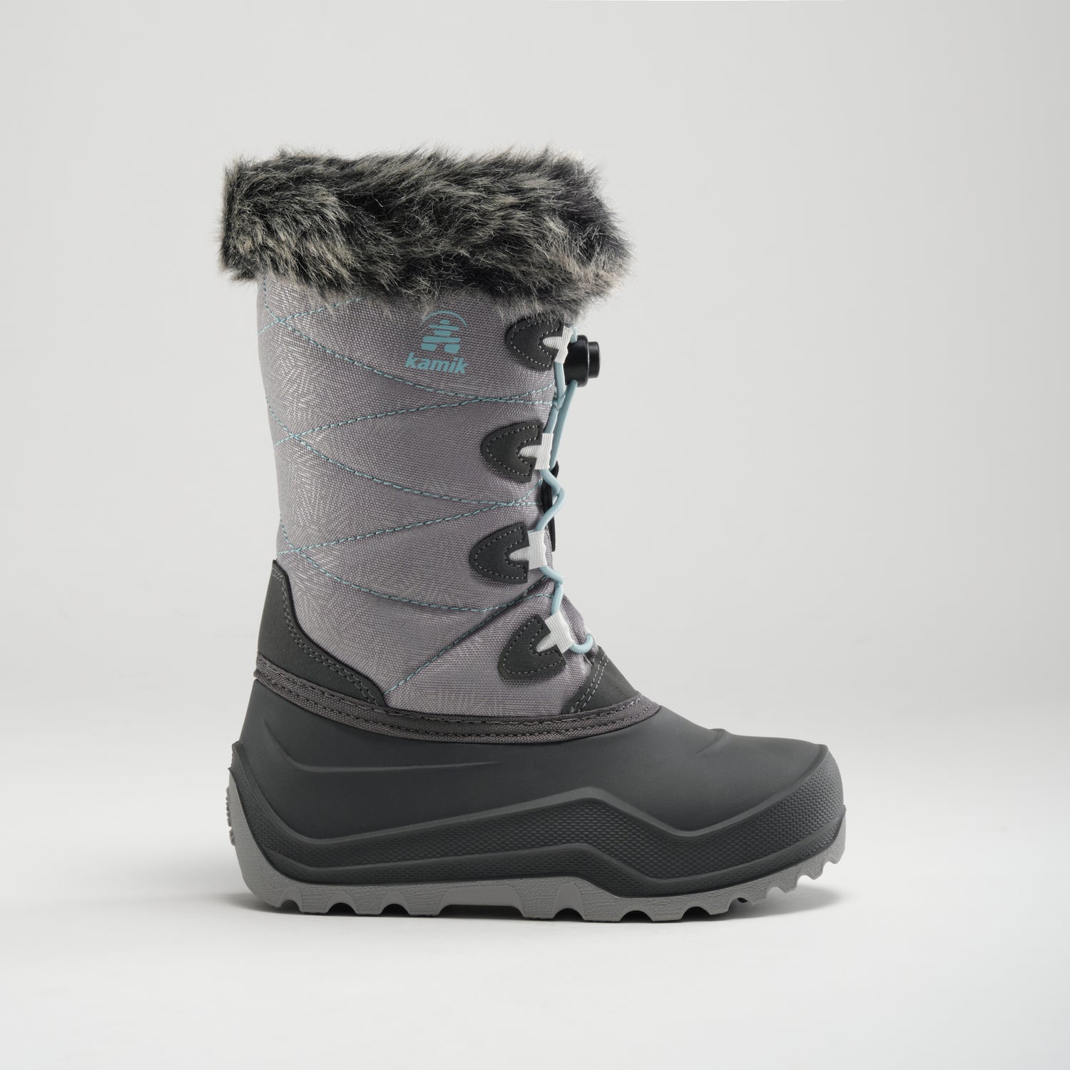 Charcoal : Snowangel Kids Winter Boots - Side View