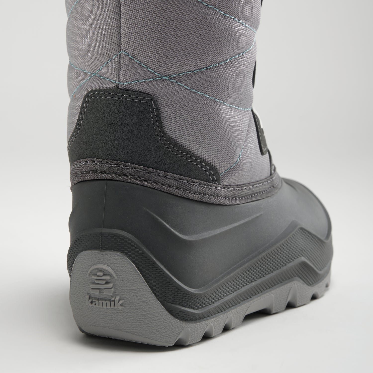 Charcoal : Snowangel Kids Winter Boots - Close-up Back View