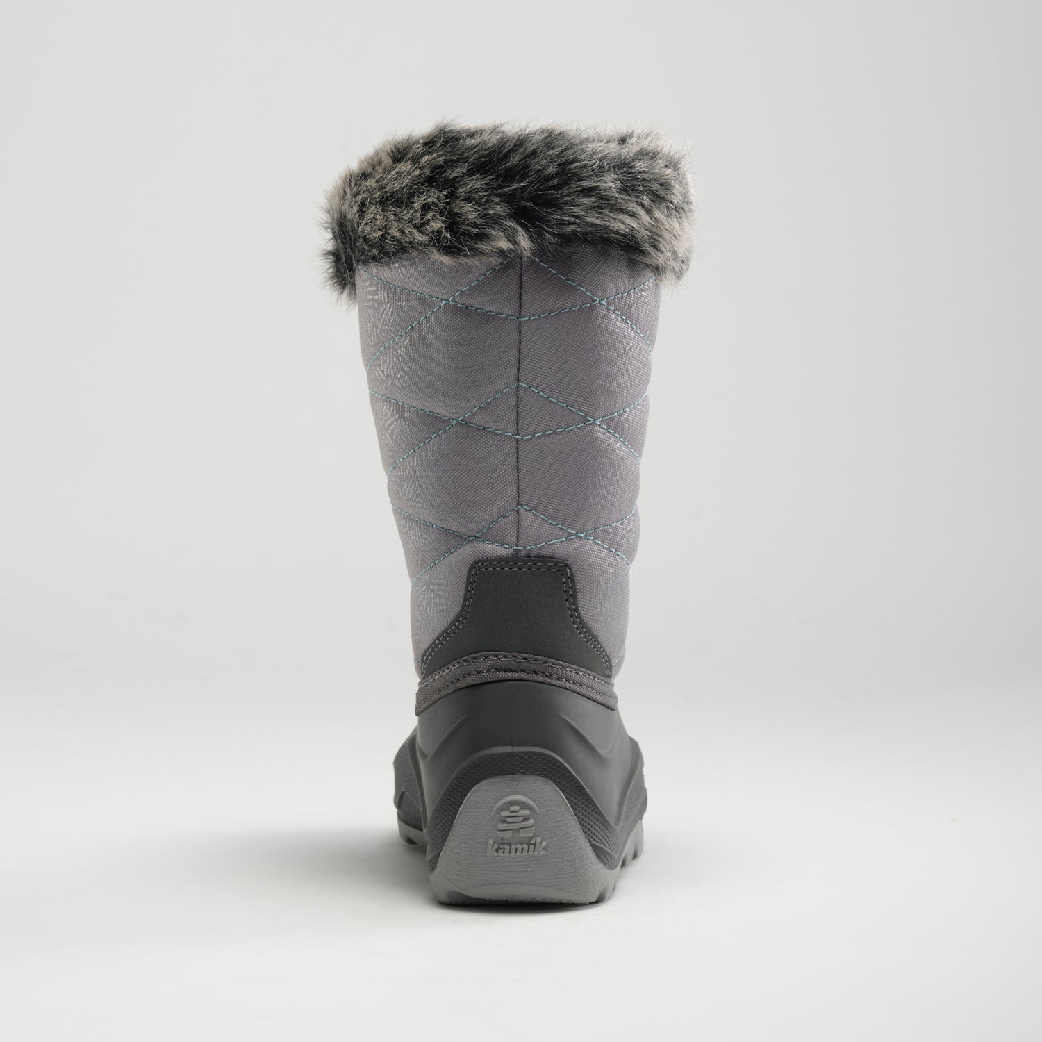 Charcoal : Snowangel Kids Winter Boots - Back View