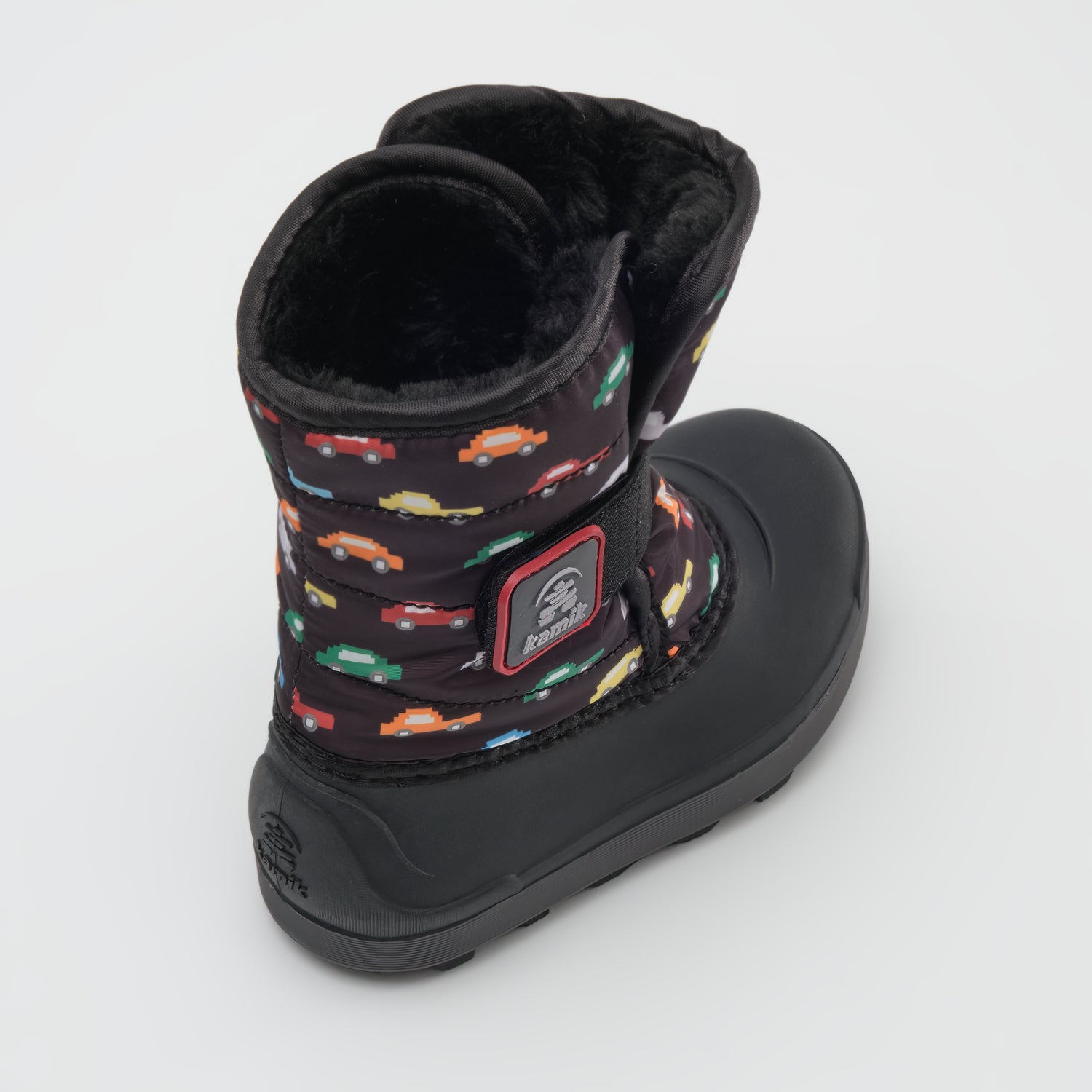 Black : Snowbug 7 Print Toddlers Winter Boots - Three-Quarter Back View