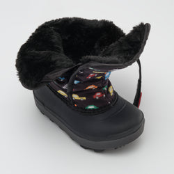 Black : Snowbug 7 Print Toddlers Winter Boots - Three-Quarter Open View