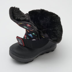 Black : Snowbug 7 Print Toddlers Winter Boots - Three-Quarter Front View