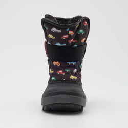 Black : Snowbug 7 Print Toddlers Winter Boots - Front View