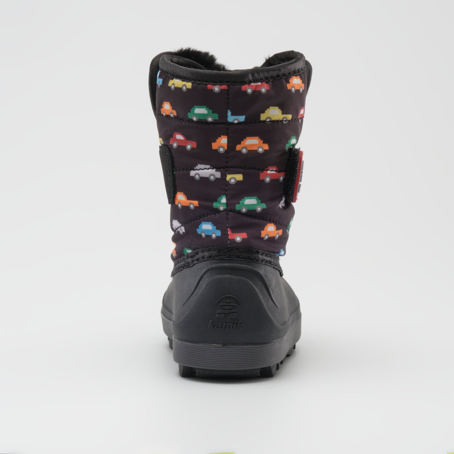 Black : Snowbug 7 Print Toddlers Winter Boots - Back View