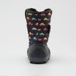 Black : Snowbug 7 Print Toddlers Winter Boots - Back View