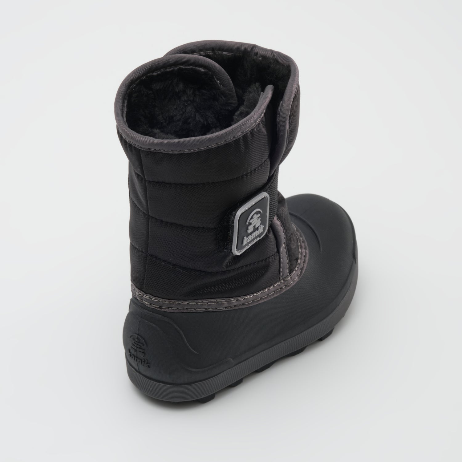 Black : Snowbug 7 Kids Winter Boots - Three-Quarter Back View
