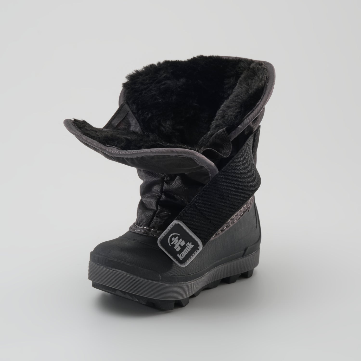 Black : Snowbug 7 Kids Winter Boots - Three-Quarter Open View