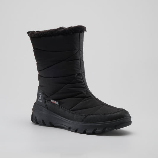 Black : Snowdon Zip Wide Women's Winter Boots - Main View