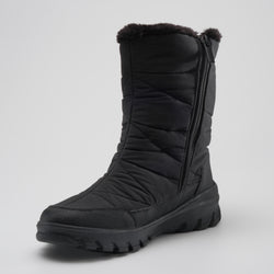 Black : Snowdon Zip Women's Winter Boots - Three-Quarter Front View