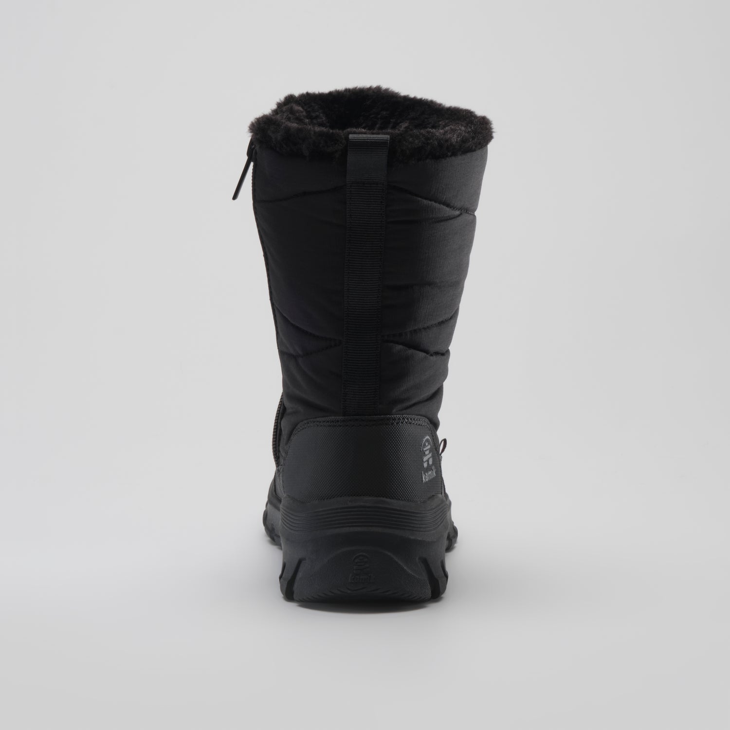 Black : Snowdon Zip Women's Winter Boots - Back View