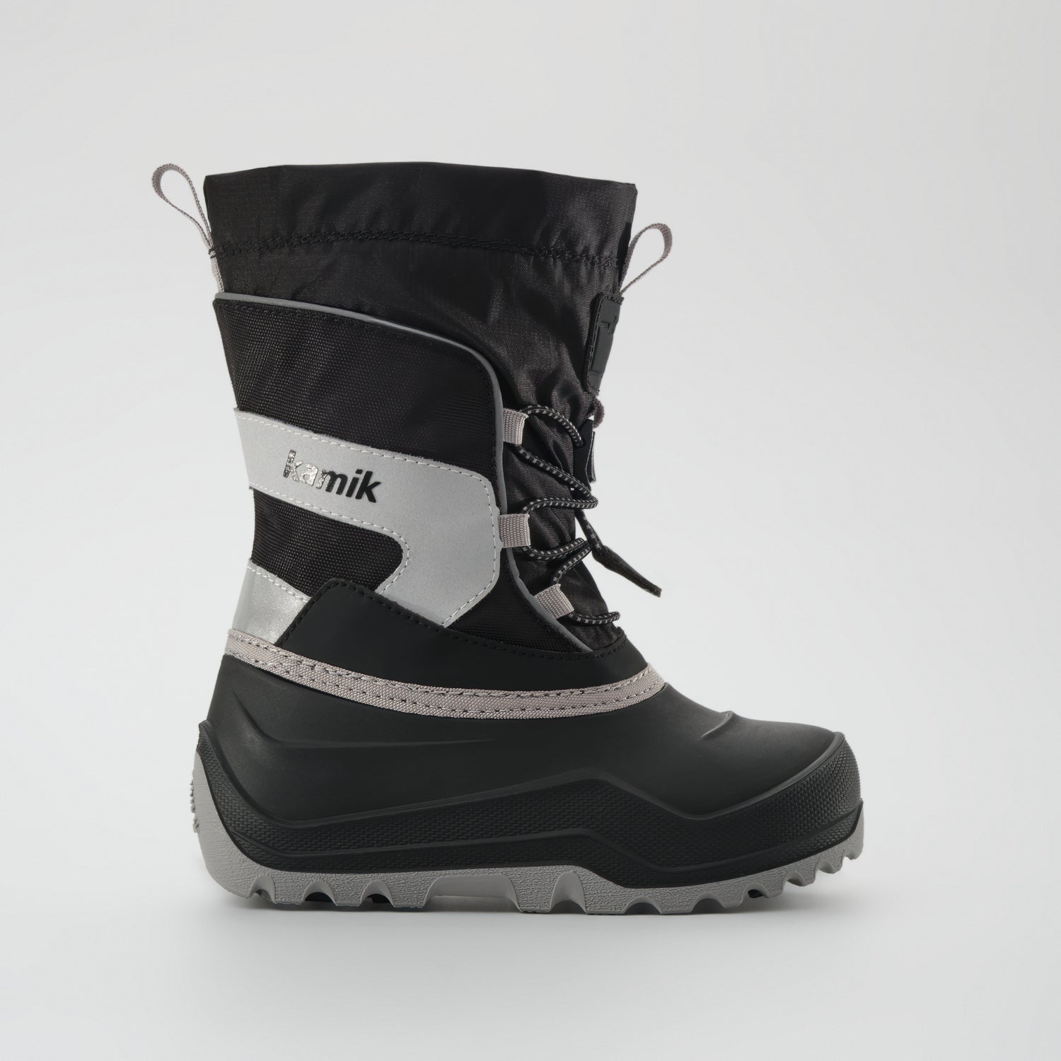Black : Snowfall P 3 Kids Winter Boots - Side View