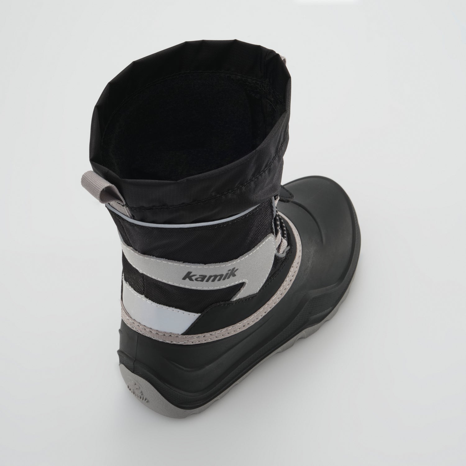 Black : Snowfall P 3 Kids Winter Boots - Three-Quarter Top View