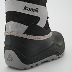 Black : Snowfall P 3 Kids Winter Boots - Close-up Back View