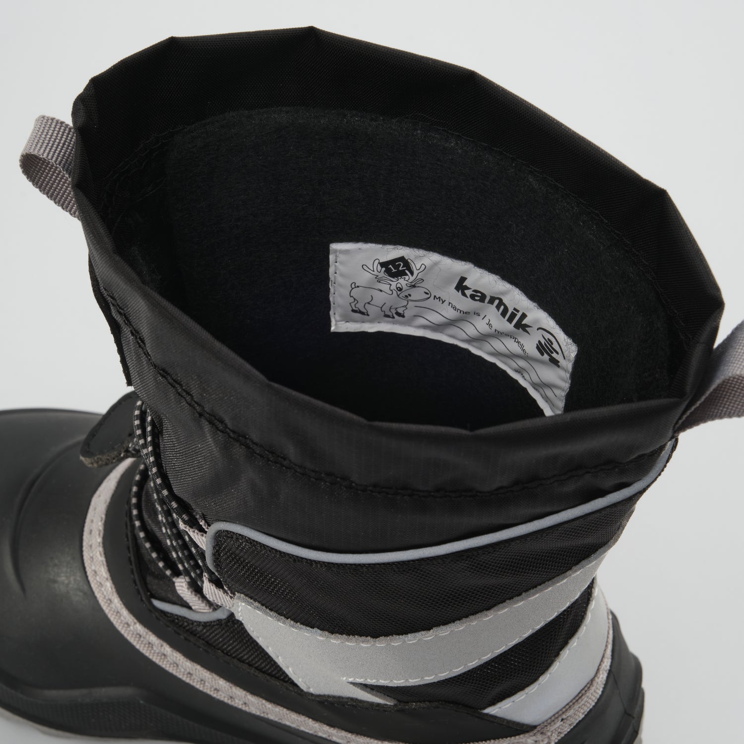 Black : Snowfall P 3 Kids Winter Boots - Inside View