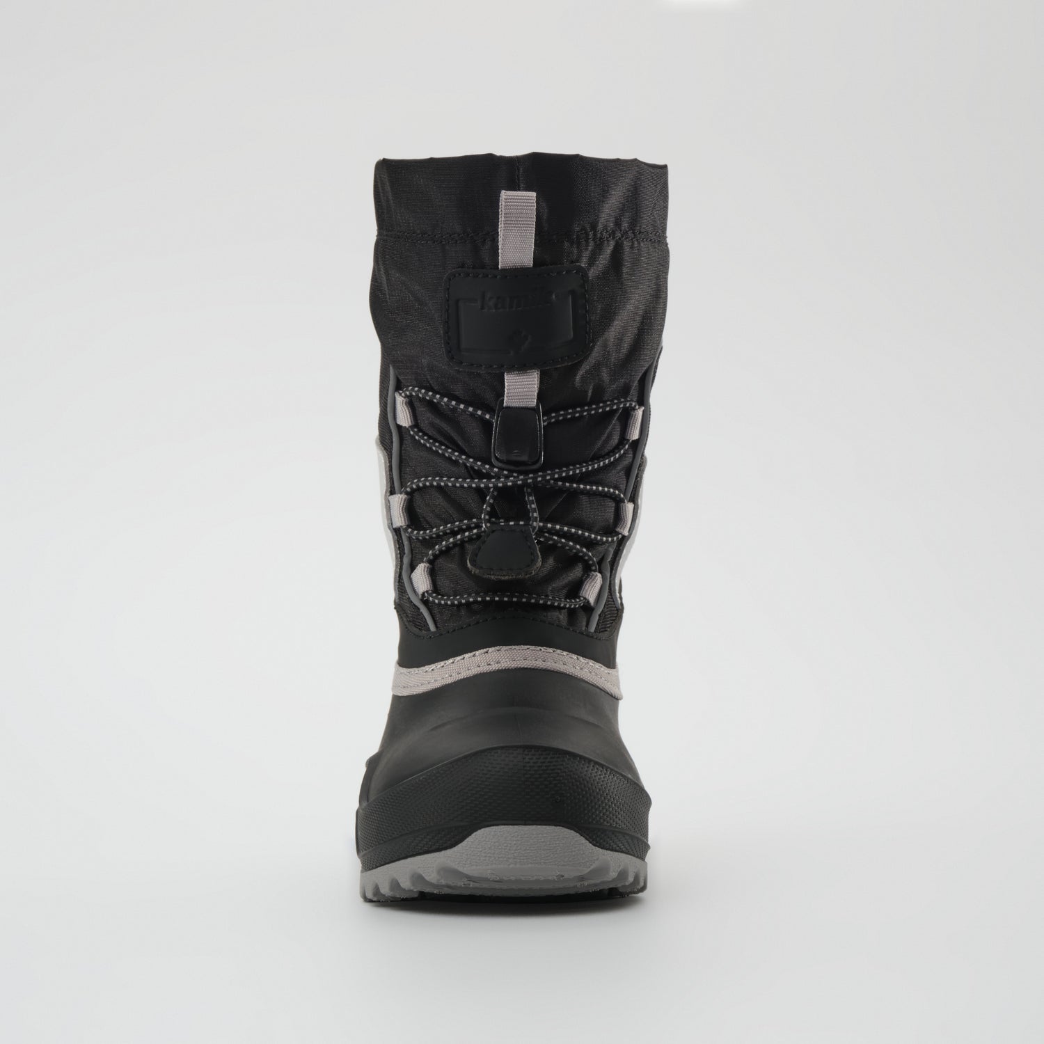 Black : Snowfall P 3 Kids Winter Boots - Front View