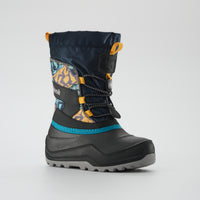 Navy-Yellow : Snowfall P 3 Kids Winter Boots - Main View
