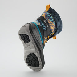 Navy-Yellow : Snowfall P 3 Kids Winter Boots - Outsole View