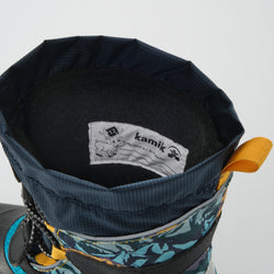 Navy-Yellow : Snowfall P 3 Kids Winter Boots - Inside View