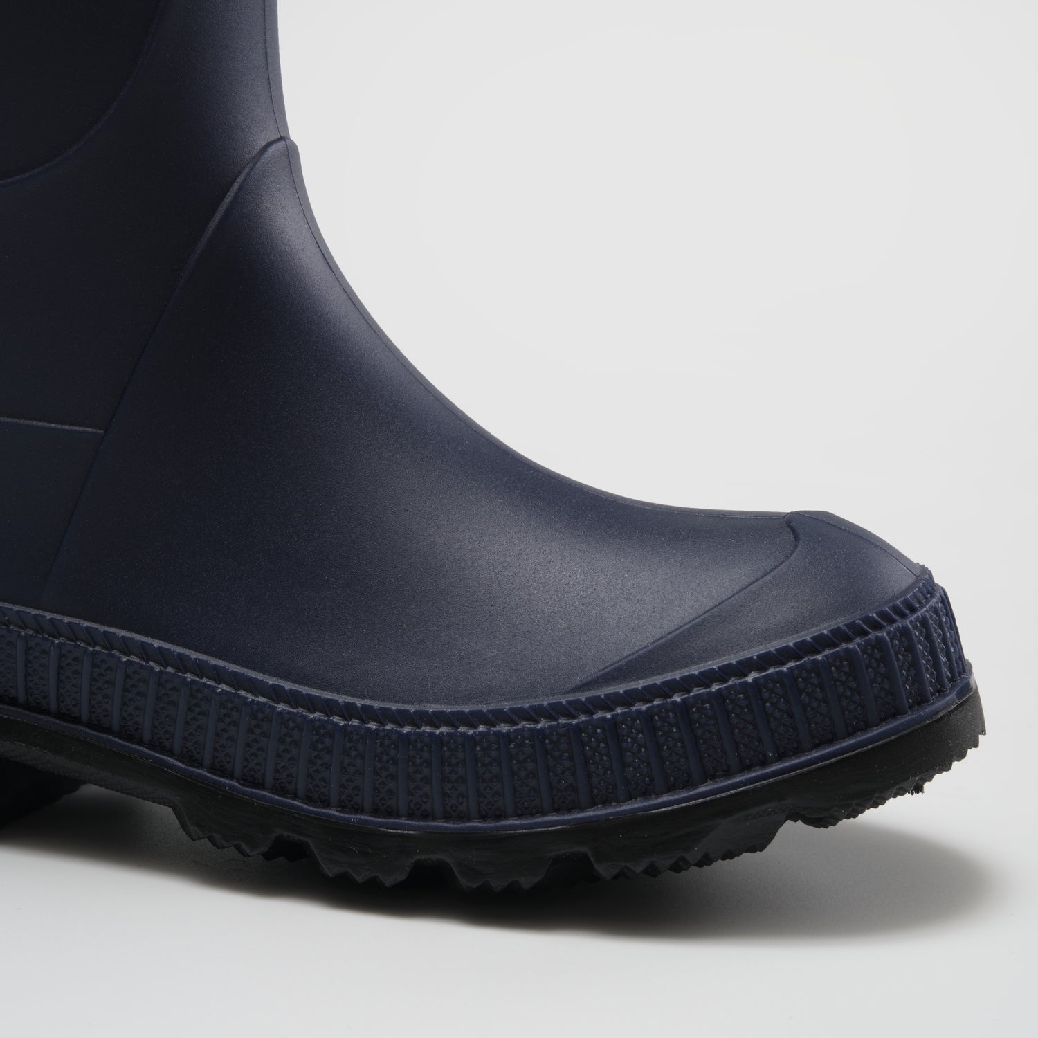 Navy-Black : Stomp Kids' Rain Boots - Side View Close-up