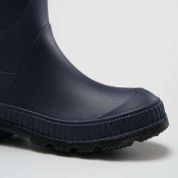 Navy-Black : Stomp Kids' Rain Boots - Side View Close-up