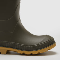 Olive : Stomp Kids' Rain Boots - Side View Close-up